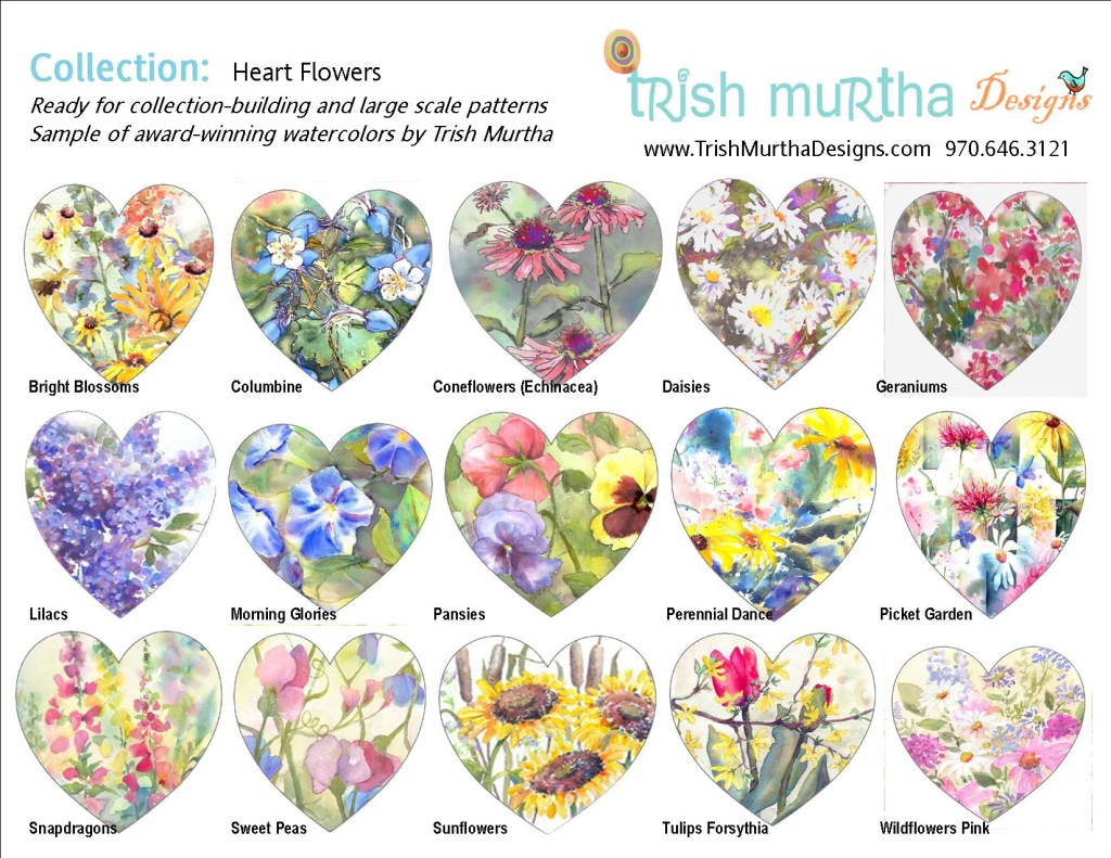 Collection Sheet - Heart Flowers