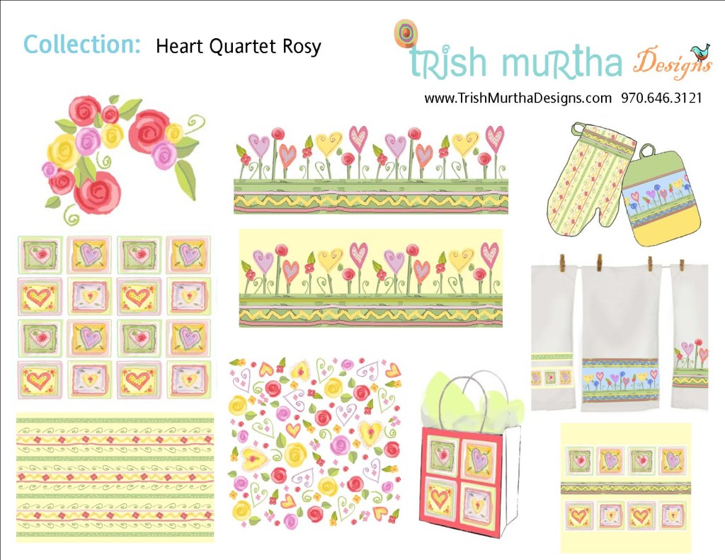 Collection Sheet - Heart Quartet Rosy