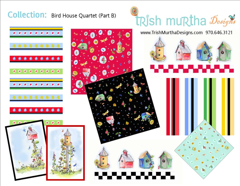 Collection Sheet - Bird House Quartet (Part B) -Trish Murtha Designs