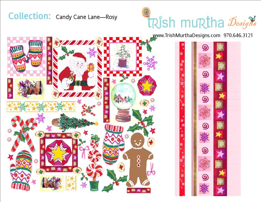 Collection Sheet - Christmas - Candy Cane Lane - Rosy - Trish Murtha Designs