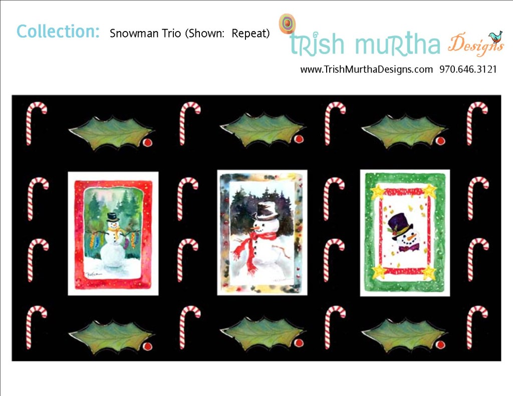 Collection Sheet - Christmas - Snowman Trio - Trish Murtha Designs