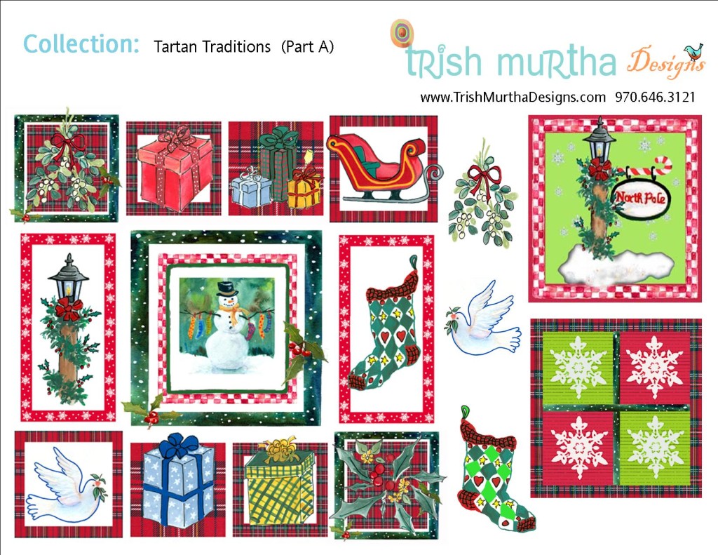 Collection Sheet - Christmas - Tartan Traditions (Part A) Trish Murtha Designs